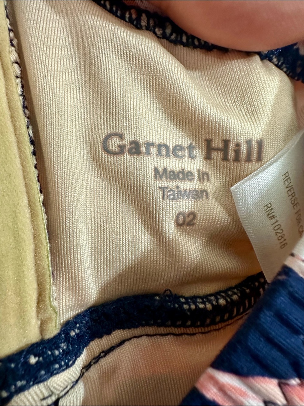 Garnet Hill Ruched Bandeau One-Piece Swimsuit Size 2 - Picture 9 of 12